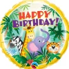 Folieballon - Junglens dyr - happy birthday
