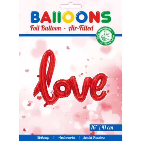 Folie ballon LOVE - RØD