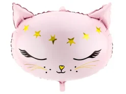 Folieballon Lyserød kat