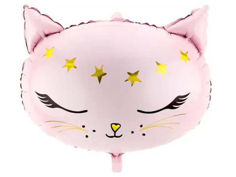 Folieballon Lyserød kat