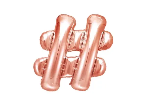 Folie ballon # - Rosegold, 35 cm