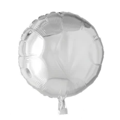 Folie ballon Rund SØLV 46 cm