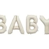 Folieballon Sæt Baby Cremefarvet