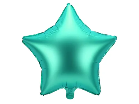 Folieballon stjerne i mat grøn