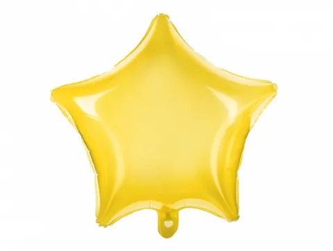 Folieballon stjerne Neon Gul plastfolie