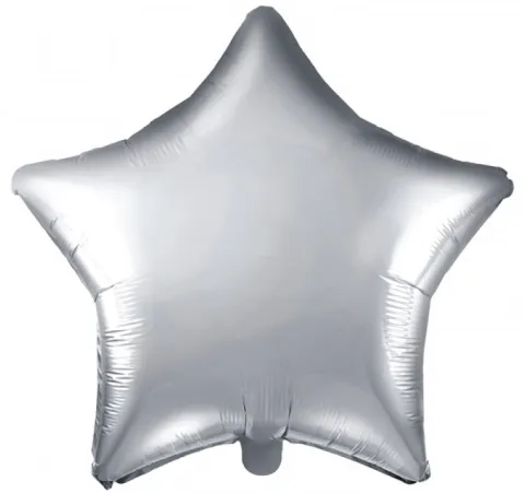 Folie ballon Stjerne SØLV 46 cm