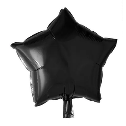 Folie ballon Stjerne SORT 46 cm