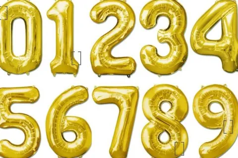 Folie ballon tal 66 cm i Guld
