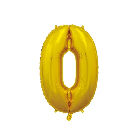 Folie ballon tal 66 cm i Guld