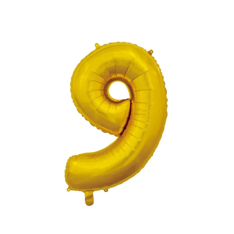 Folie ballon tal 66 cm i Guld