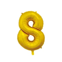 Folie ballon tal 66 cm i Guld