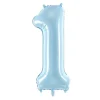 Folie ballon 1-TAL 86 cm Lyseblå