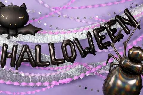 Foliebogstaver sort - HALLOWEEN