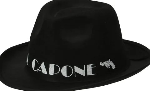 Gangsterhat med Al capone sort bånd