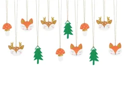 Gavemærker til jul - winter forest- 12 stk.