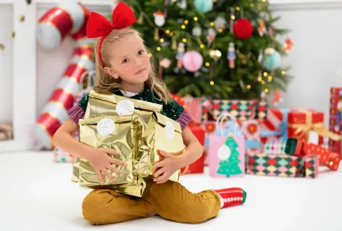 Gaveposer i Guld -Merry Christmas