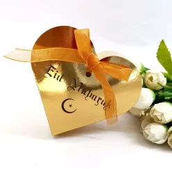 Gaveæske EID Mubarak Hjerte - Guld