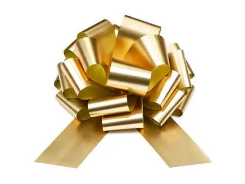 Gave sløjfe 30cm i guld
