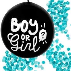 Gender reveal gummiballon ø60cm - Dreng