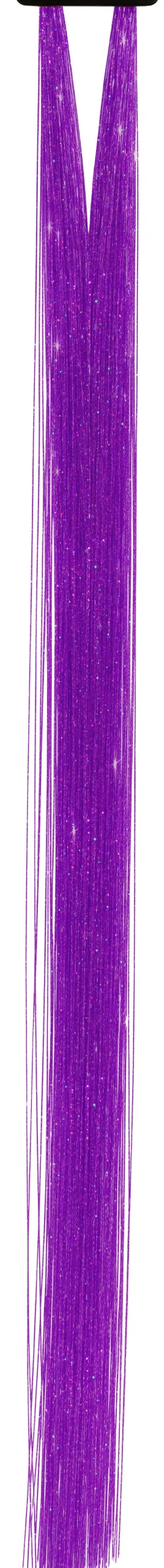 Glitter Hårextensions Lilla – 3 stk