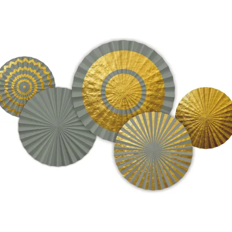 Grå/Guld rosette sæt