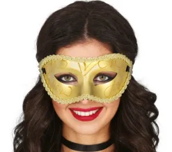 Guld maske med glitter mønster