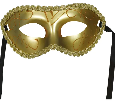 Guld maske med glitter mønster
