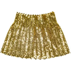 Guld mini nederdel med pailletter