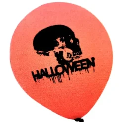 Halloween balloner i orange med kranie