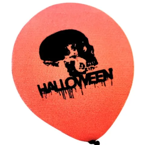 Halloween balloner i orange med kranie