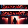 Halloween banner - killer party - 290x50cm