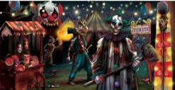 Halloween banner plast Cirkus
