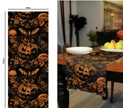 Halloween bordløber - græskar