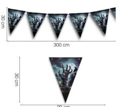 Halloween Flagbanner Graveyard