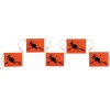Halloween flagbanner i orange med heks