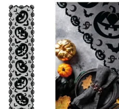 Halloween Græskar bordløber - 45x200 cm