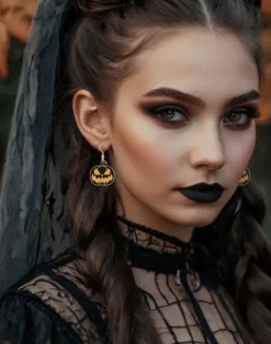 Halloween græskar øreringe