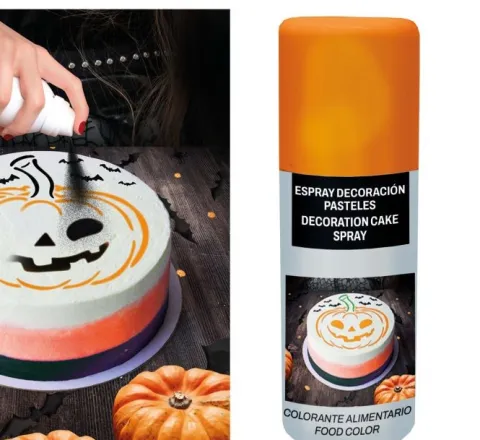 Halloween kagepynt spray - orange - 100ml