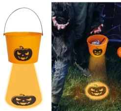 Halloween orange spand med lys