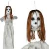 Halloween Pige vedhæng sænk hovedet med lys og lyd