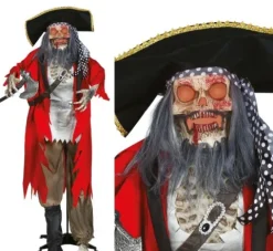 Halloween Pirat Skelet med lys, lyd og bevægelser - 190 cm