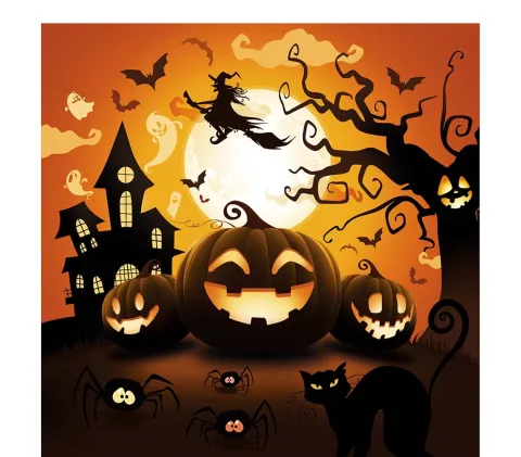 Halloween servietter med Græskar motiv