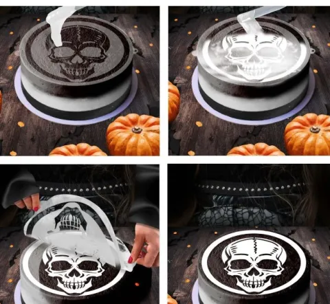 Halloween skelet kage dekoration - 25cm