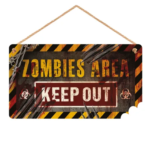 Halloween Skilt - Zombies Area