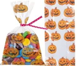 Halloween slik pose med græskar (28X13cm)