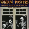 Halloween vindue posters med skeletter