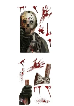 Halloween vinduesfolie XL - Assasin
