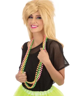Halskæde NEON i plastperler, 4 stk