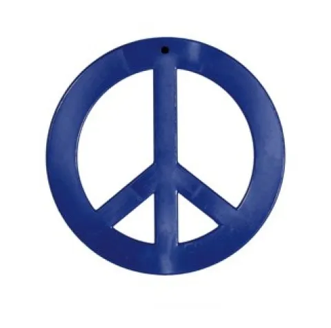 Halssnor med Peace tegn i blå