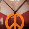 Halssnor med Peace tegn i orange